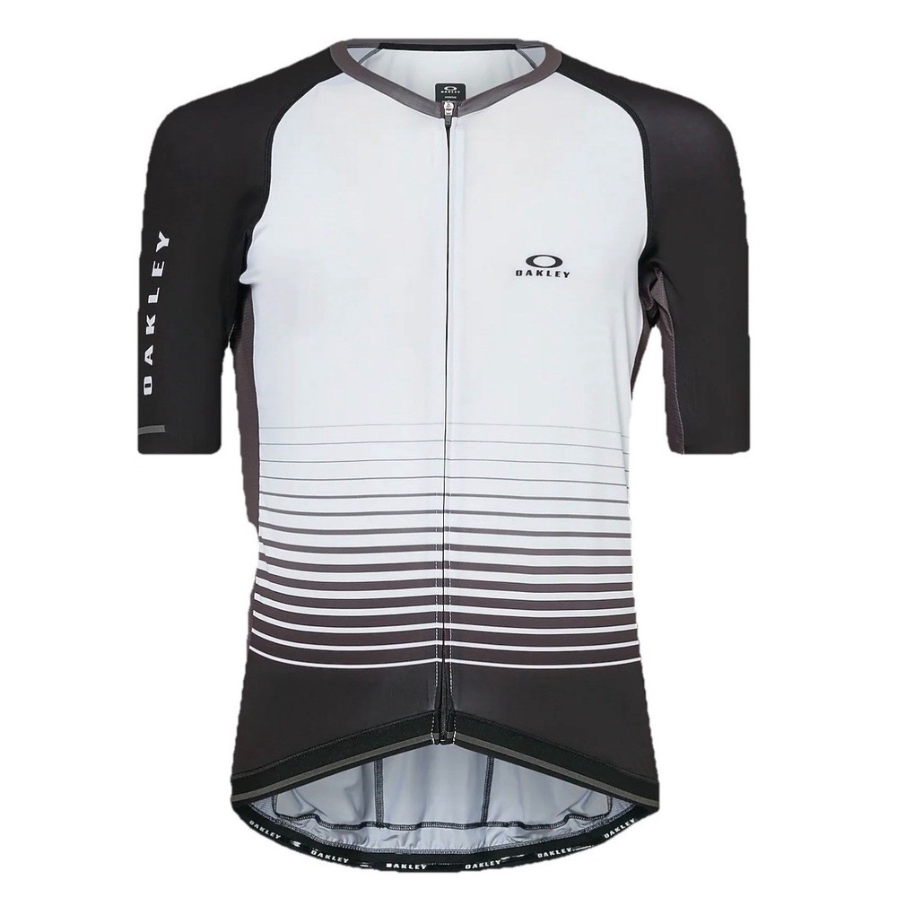 Oakley Men's Icon Jersey 2.0 White Full Zip Short Sleeve Cycling Jersey Size S